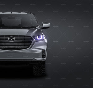 Mazda BT-50 Double cab glossy finish - all sides Car Mockup Template.psd