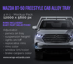 Mazda BT-50 Freestyle cab with alloy tray glossy finish - all sides Car Mockup Template.psd