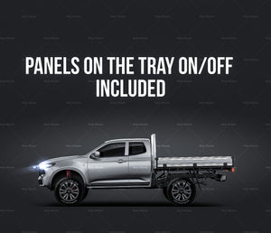 Mazda BT-50 Freestyle cab with alloy tray glossy finish - all sides Car Mockup Template.psd