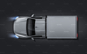 Mazda BT-50 Single cab with alloy tray glossy finish - all sides Car Mockup Template.psd