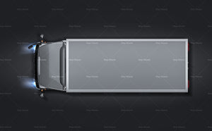 Mercedes-Benz Atego S cabin box truck glossy finish - all sides Car Mockup Template.psd