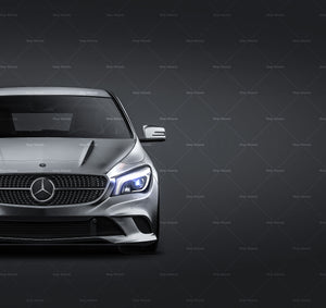 Mercedes Benz CLA Shooting Brake with AMG rear bumper satin matt finish - all sides Car Mockup Template.psd