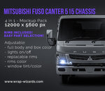 Mitsubishi Fuso Canter 515 Wide Single Cab chassis glossy finish - all sides Car Mockup Template.psd