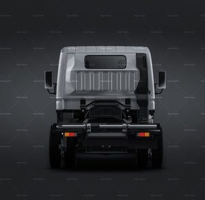 Mitsubishi Fuso Canter 515 Wide Single Cab chassis glossy finish - all sides Car Mockup Template.psd