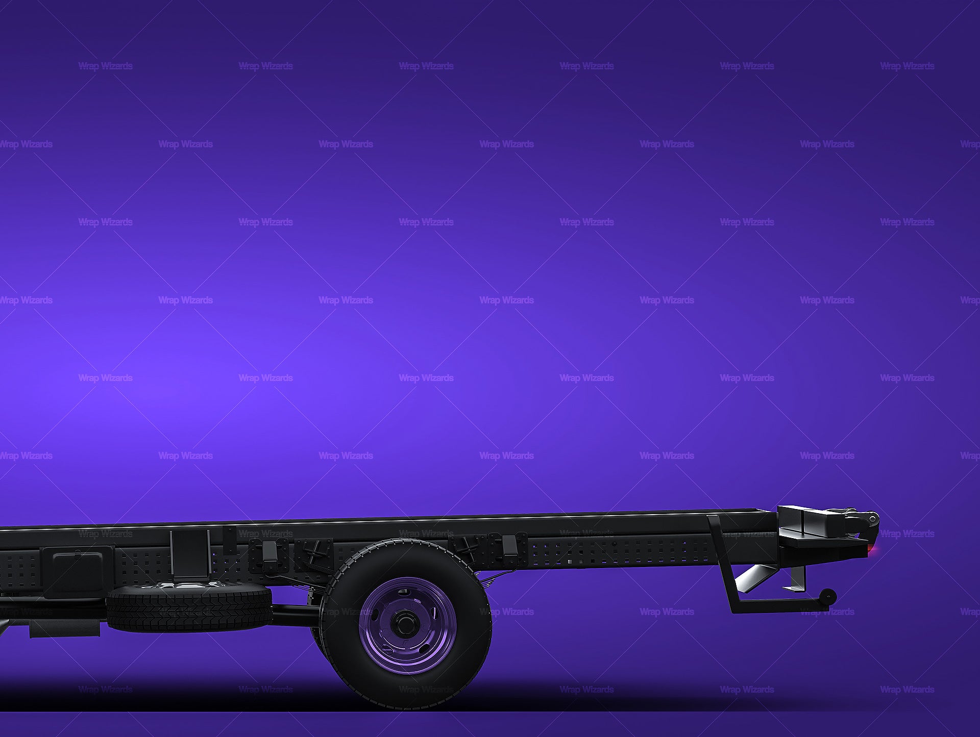 Mitsubishi Fuso Canter 515 Wide Single Cab chassis glossy finish - all sides Car Mockup Template.psd