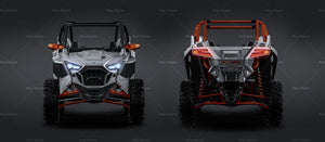 Polaris RZR Pro XP Premium 2022 satin matt finish - all sides Car Mockup Template.psd