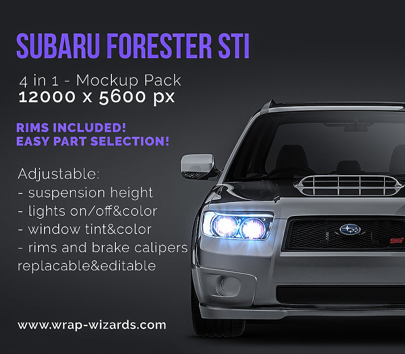 Subaru Forester STI - Car Mockup