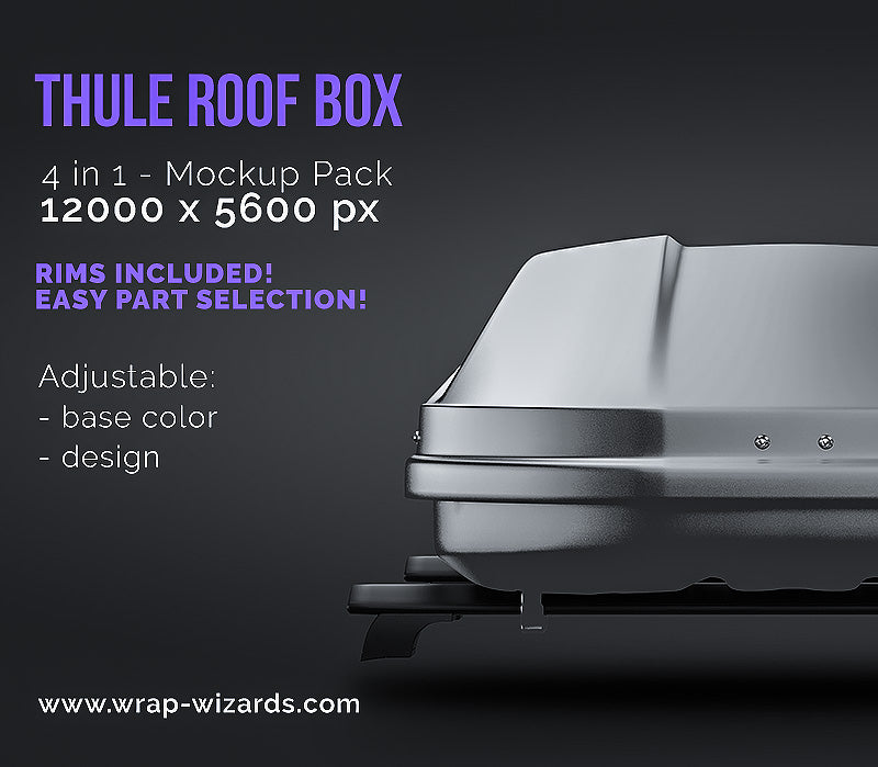 Thule roof box roof rack - Accesory Mockup