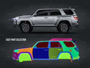 Toyota 4Runner TRD Pro 2023 glossy finish - all sides Car Mockup Template.psd