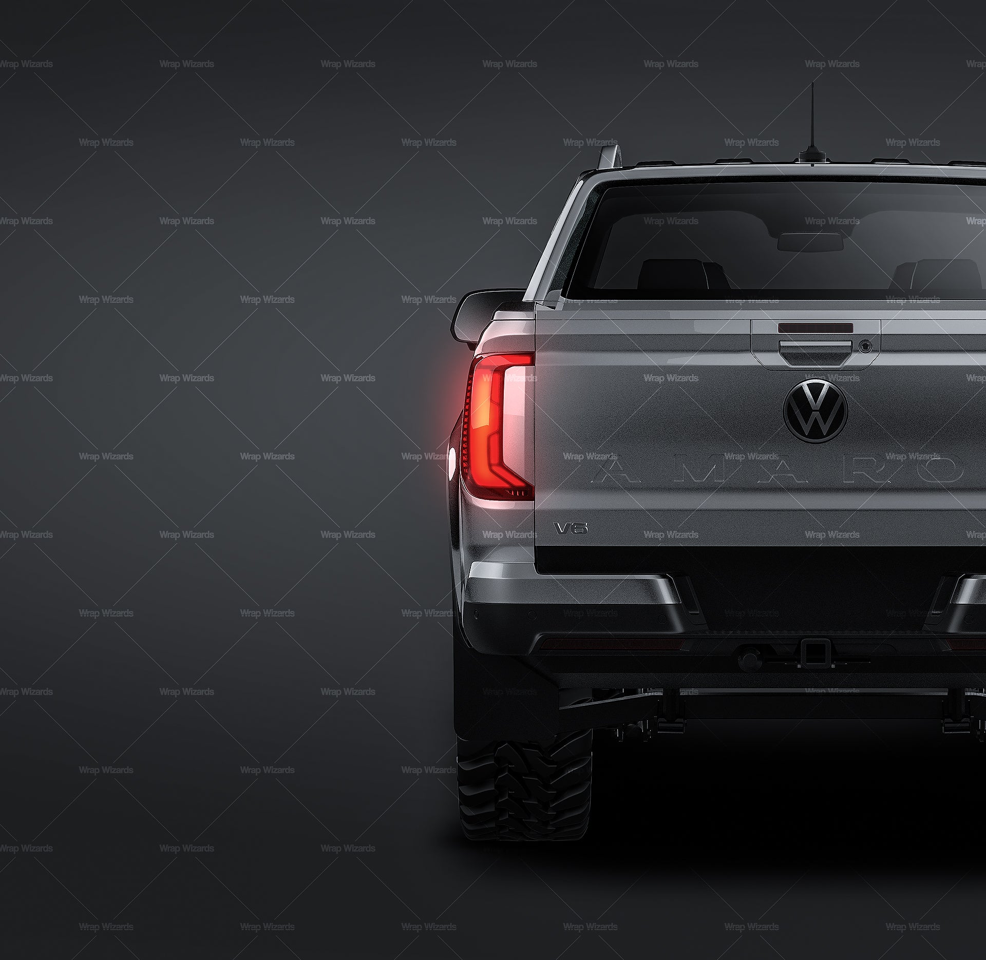 Volkswagen Amarok Aventura 2023 double cab glossy finish - all sides Car Mockup Template.psd