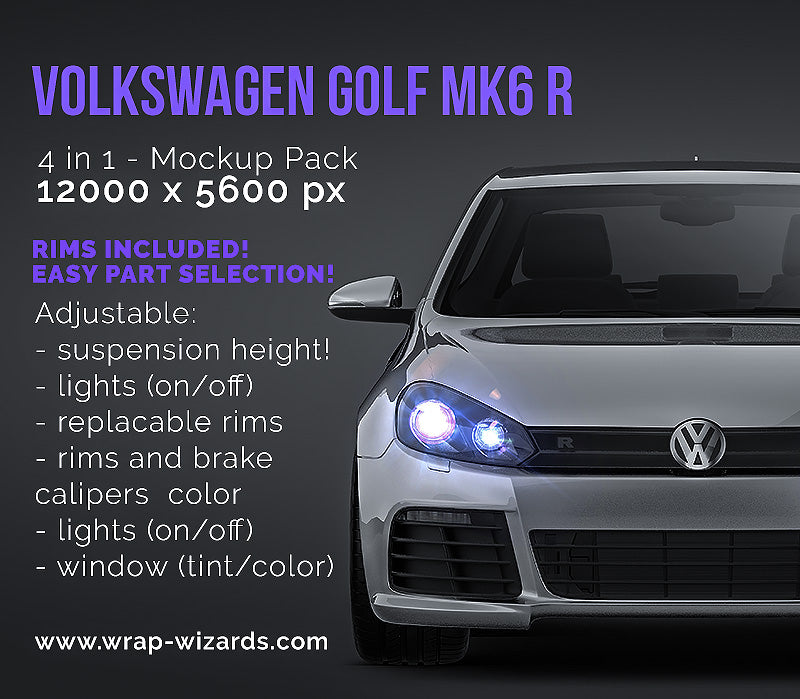 Volkswagen Golf MK6 VI R - Car Mockup