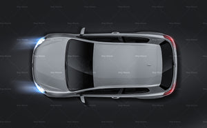 Volkswagen Golf MK6 VI R glossy finish - all sides Car Mockup Template.psd