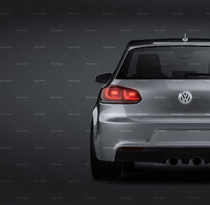 Volkswagen Golf MK6 VI R glossy finish - all sides Car Mockup Template.psd