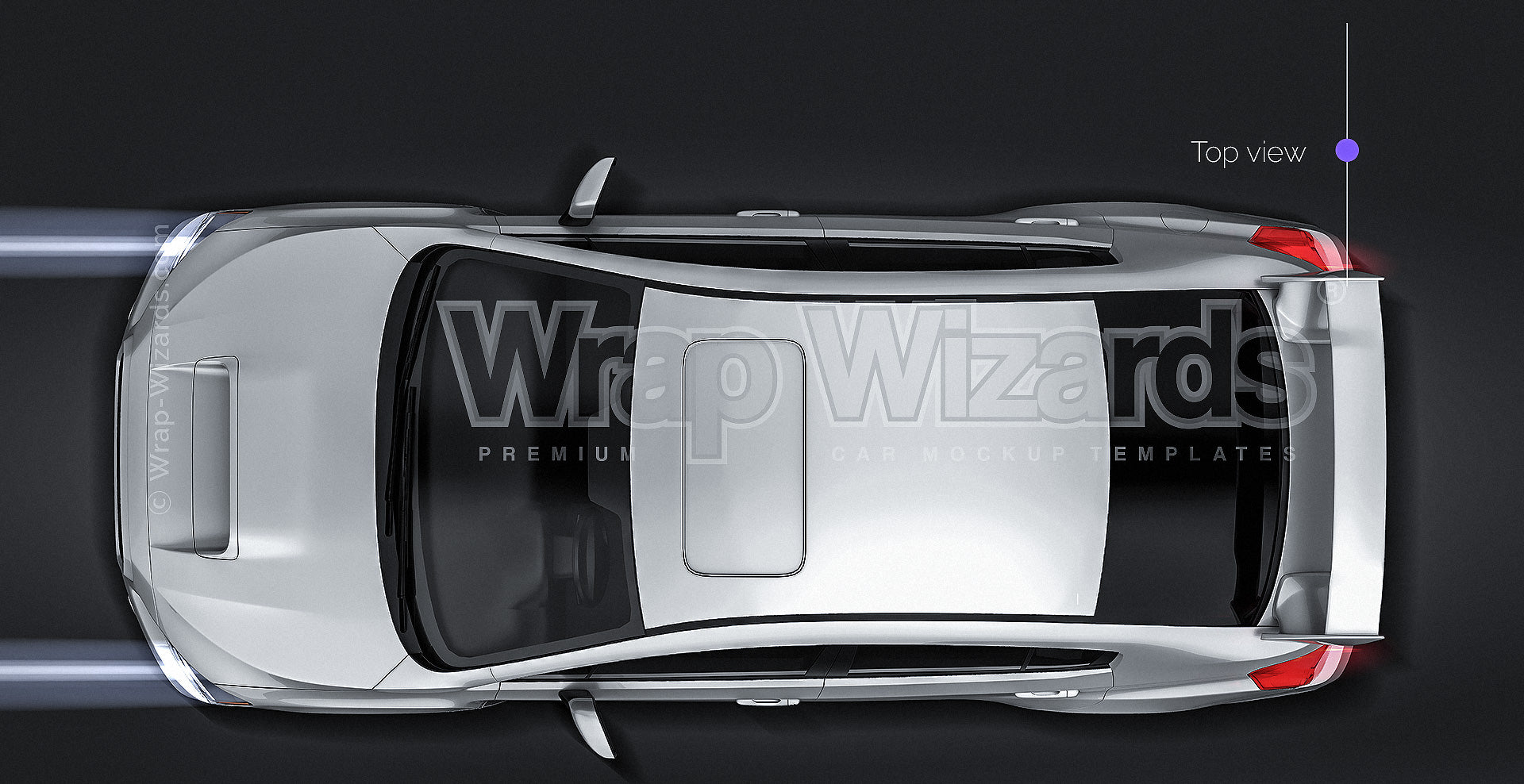 Subaru Impreza WRX STI 2015 glossy finish - all sides Car Mockup Template.psd