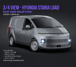 3/4 VIEW - Hyundai Staria Load glossy finish - Car Mockup Template.psd
