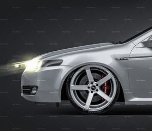 Acura TL 2007 glossy finish - all sides Car Mockup Template.psd