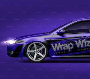 Acura TL 2007 glossy finish - all sides Car Mockup Template.psd