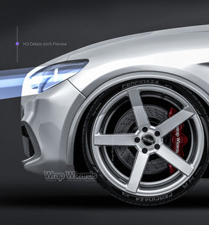 Alfa Romeo Stelvio Quadrifoglio 2018 glossy finish - all sides Car Mockup Template.psd