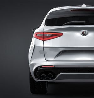 Alfa Romeo Stelvio Quadrifoglio 2018 glossy finish - all sides Car Mockup Template.psd