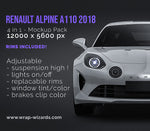 Renault Alpine A110 2018 glossy finish - all sides Car Mockup Template.psd
