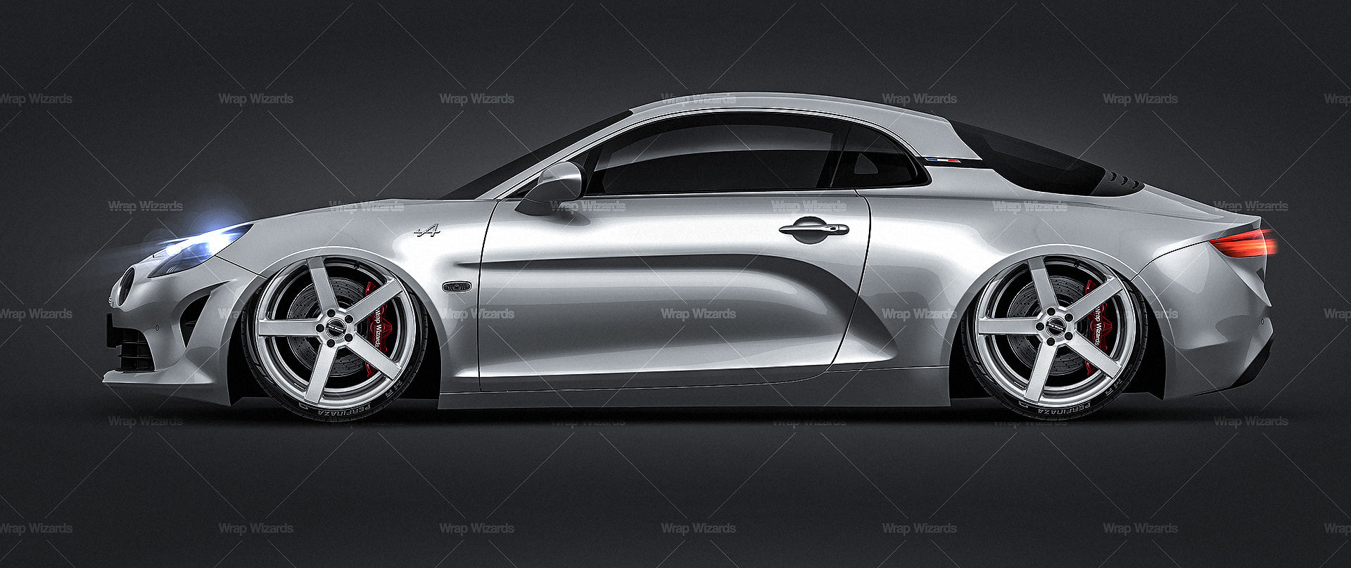 Renault Alpine A110 2018 glossy finish - all sides Car Mockup Template.psd