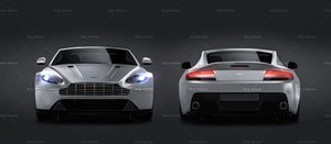 Aston Martin V8 Vantage satin matt finish - all sides Car Mockup Template.psd