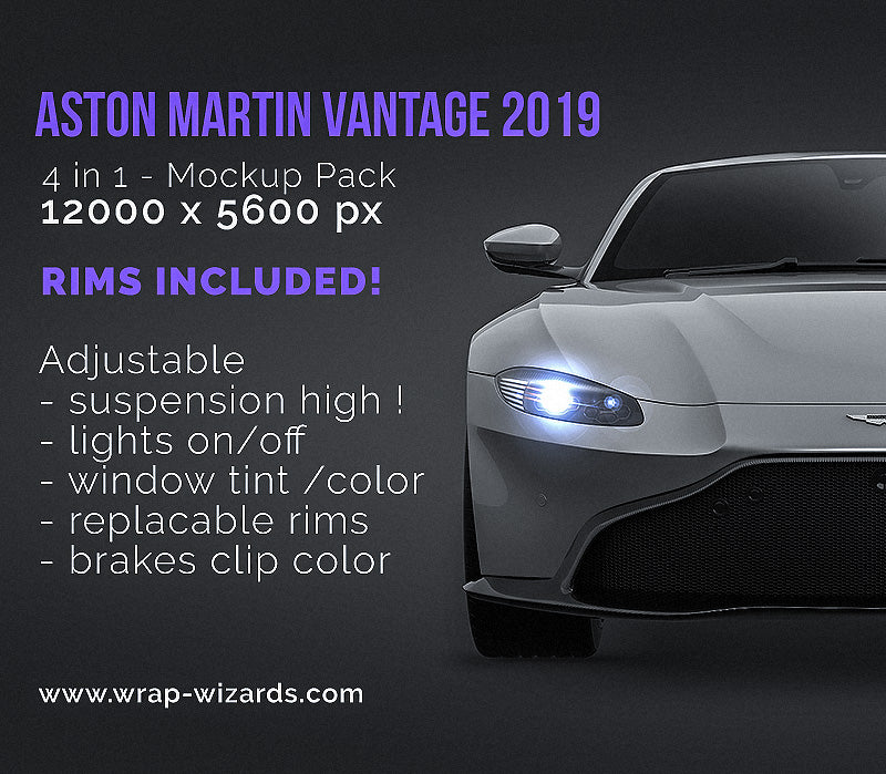 Aston Martin Vantage 2019 - Car Mockup