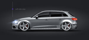 Audi A3 5-door 2014 S-line glossy finish - all sides Car Mockup Template.psd
