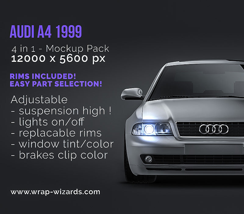 Audi A4 1999 - Car Mockup