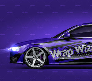 Audi A4 Allroad 2013 glossy finish - all sides Car Mockup Template.psd