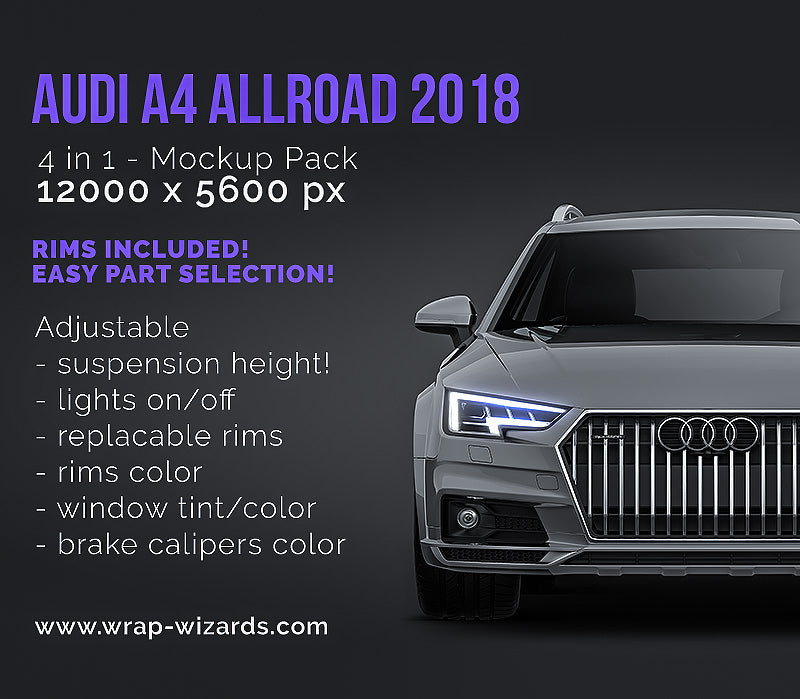 Audi A4 Allroad 2018 - Car Mockup