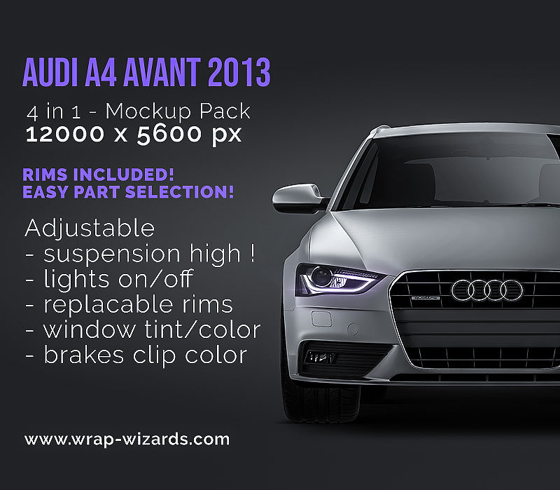 Audi A4 Avant 2013 - Car Mockup