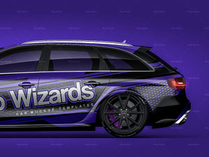 Audi RS4 Avant 2016 Shooting Brake B8.5 glossy finish - all sides Car Mockup Template.psd