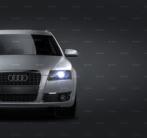 Audi A6 C6 Avant satin matt finish - all sides Car Mockup Template.psd