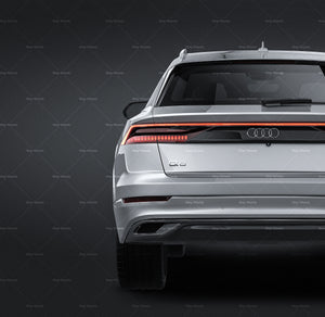 Audi Q8 2019 glossy finish - all sides Car Mockup Template.psd