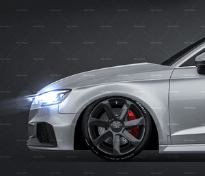 Audi RS3 Sportback 2018 glossy finish - all sides Car Mockup Template.psd