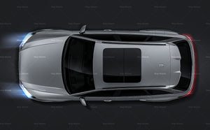 Audi RS4 Avant 2020 satin matt finish - all sides Car Mockup Template.psd