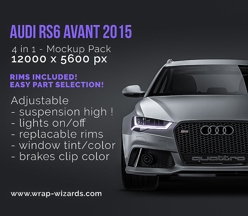 Audi RS6 Avant 2015 - Car Mockup