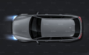 Audi RS6 Avant 2015 satin matt finish - all sides Car Mockup Template.psd