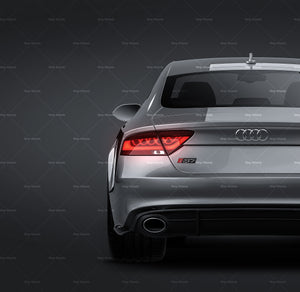 Audi RS7 2013 glossy finish - all sides Car Mockup Template.psd