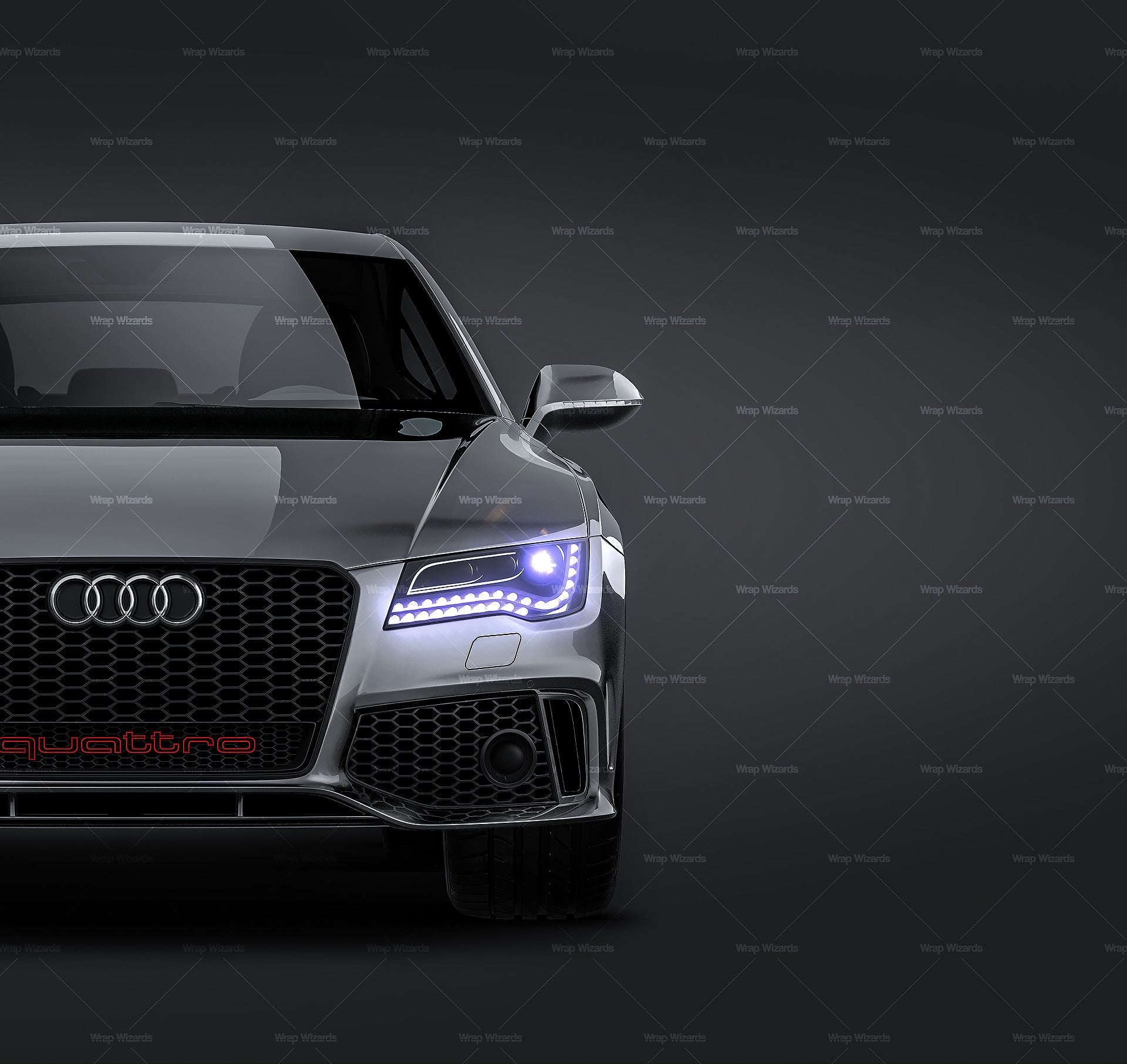 Audi RS7 2013 glossy finish - all sides Car Mockup Template.psd
