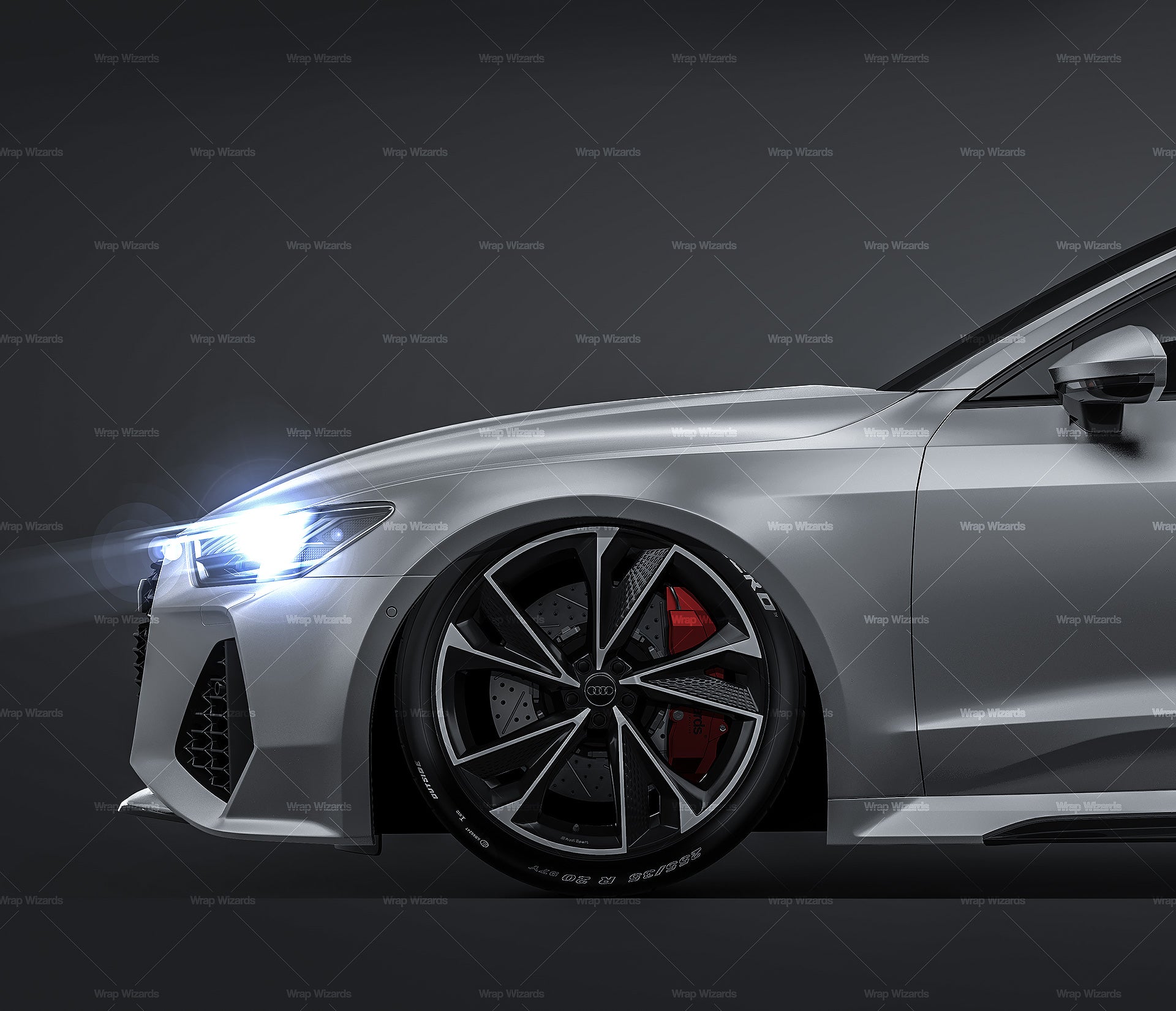Audi RS7 2020 satin matt finish - all sides Car Mockup Template.psd