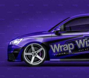 Audi S1 Sportback 2014 glossy finish - all sides Car Mockup Template.psd