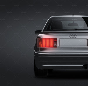 Audi S2 1995 satin matt finish - all sides Car Mockup Template.psd