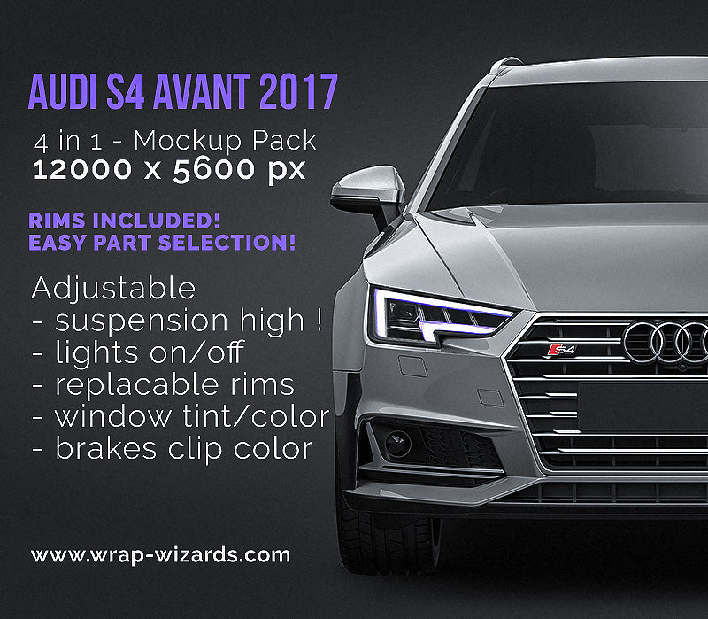 Audi S4 Avant 2017 - Car Mockup