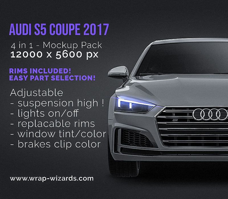 Audi S5 Coupe 2017 - Car Mockup