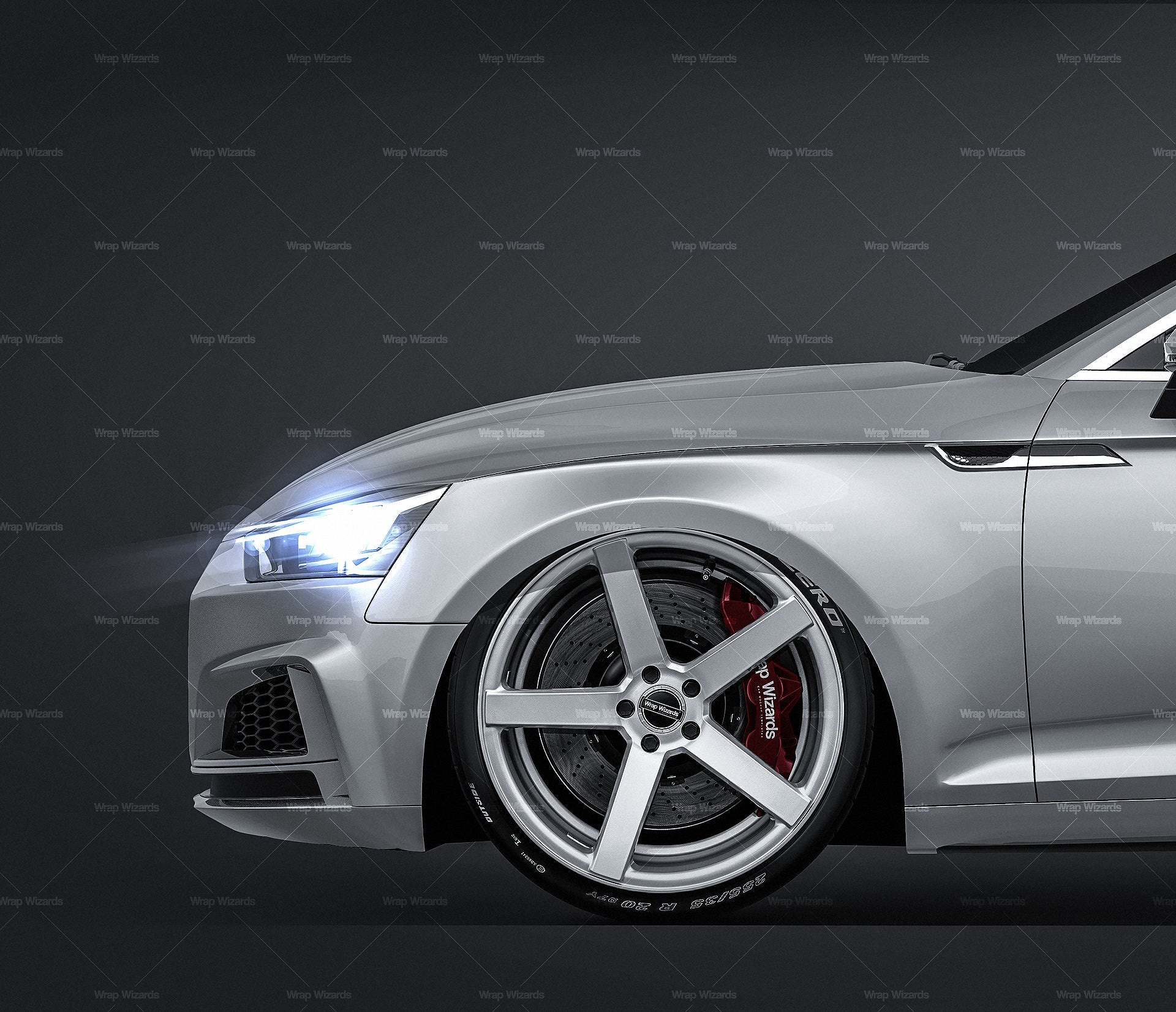 Audi S5 Coupe 2017 glossy finish - all sides Car Mockup Template.psd