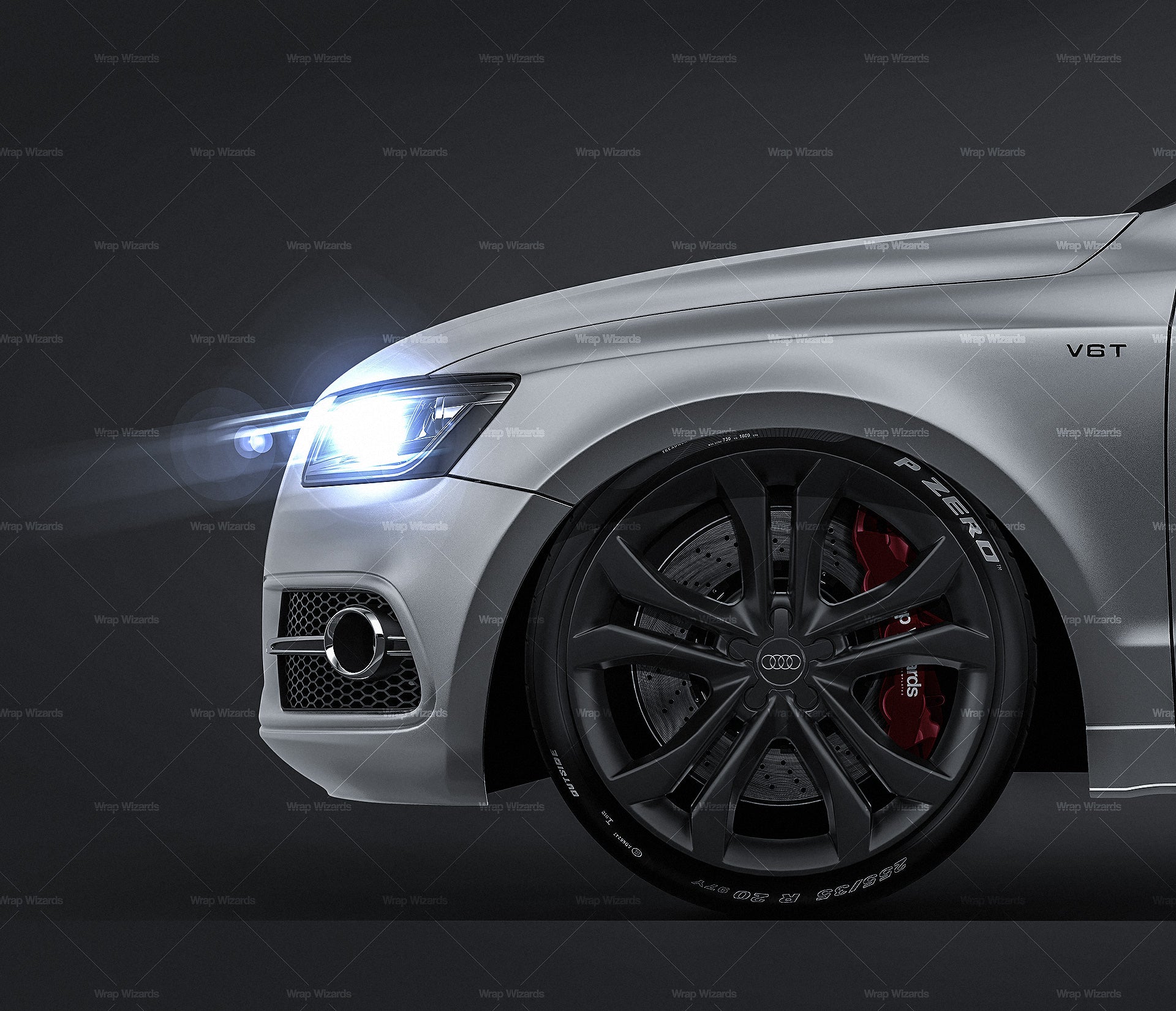 Audi SQ5 2013 satin matt finish - all sides Car Mockup Template.psd
