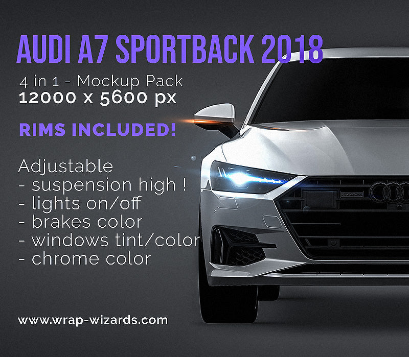 Audi A7 Sportback 2018 - Car Mockup
