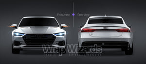 Audi A7 Sportback 2018 glossy finish - all sides Car Mockup Template.psd